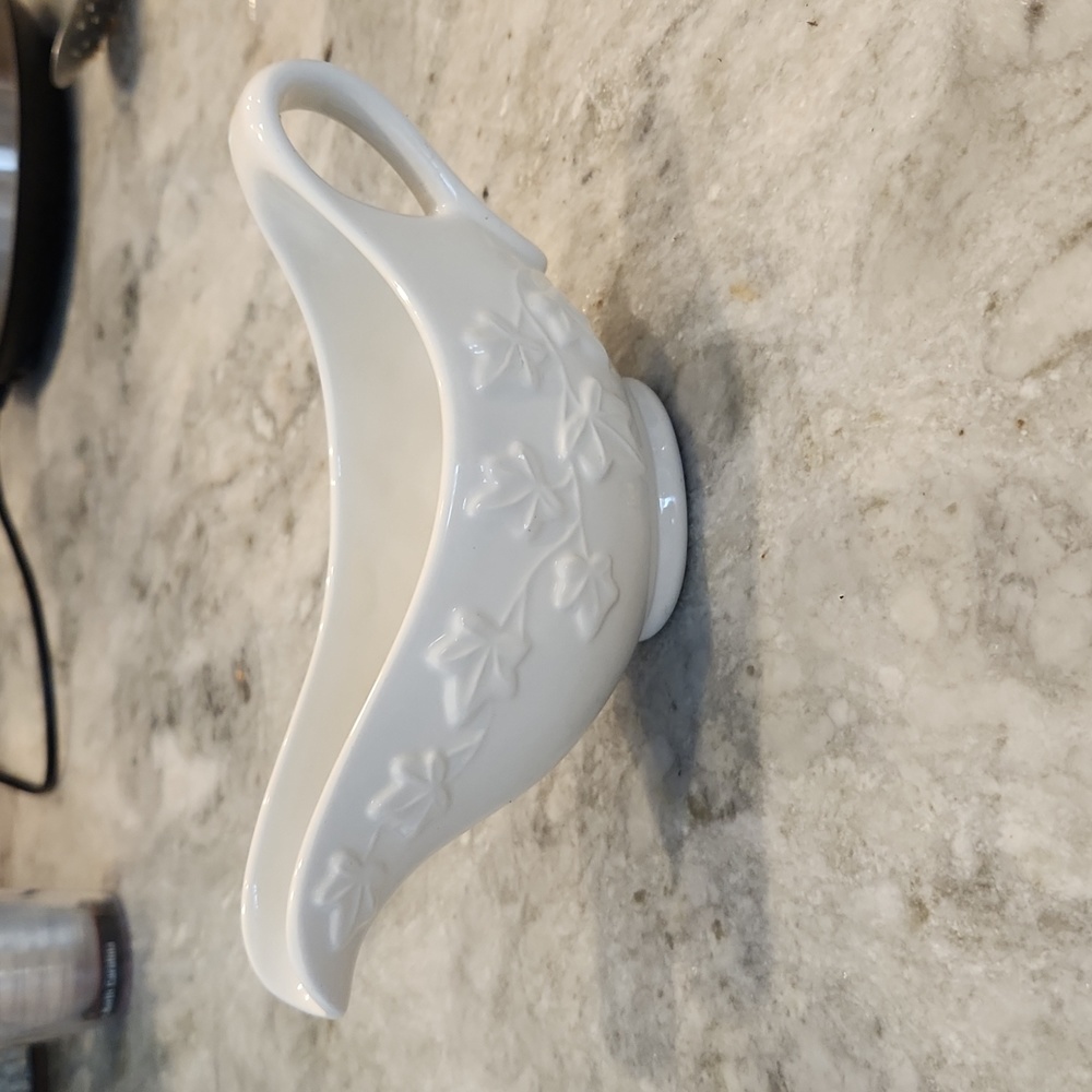 Pottery Barn Vine White Collection Gravy Boat